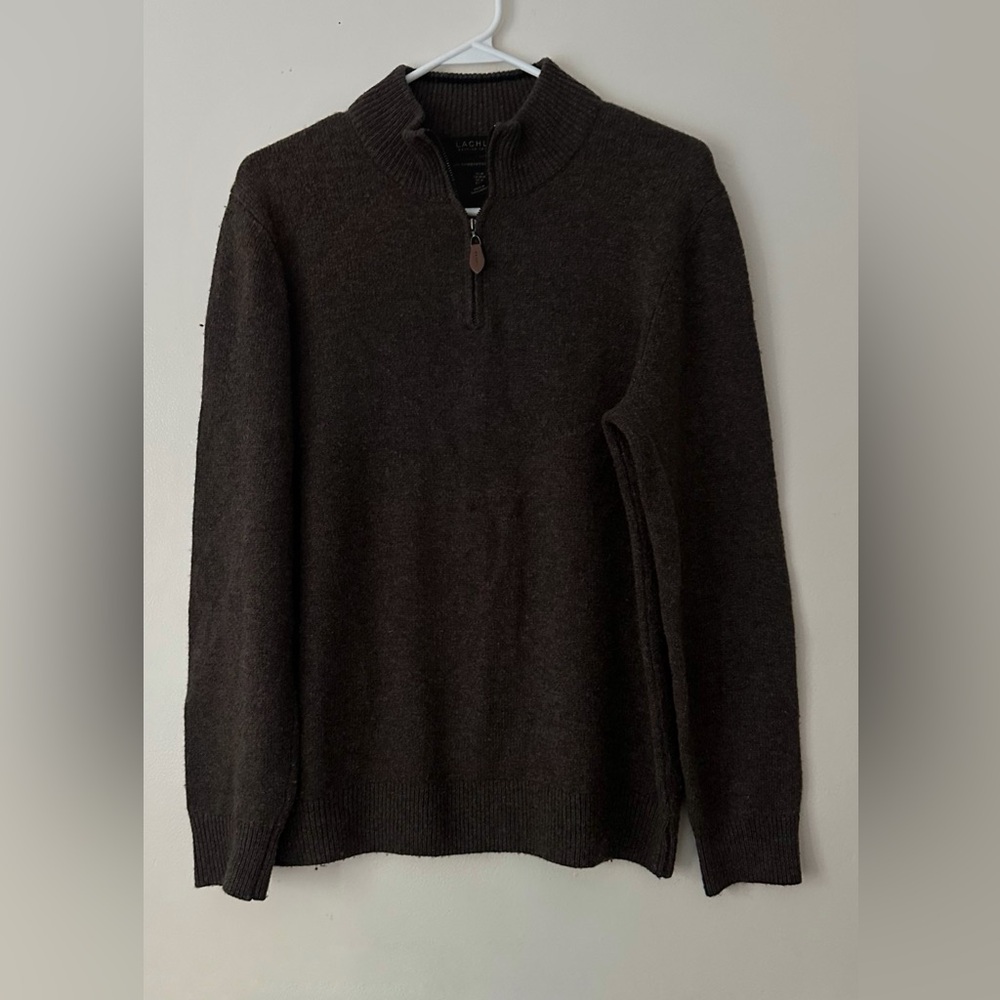 Lachlan Pullover Quarter-Zip Wool Blend Sweater